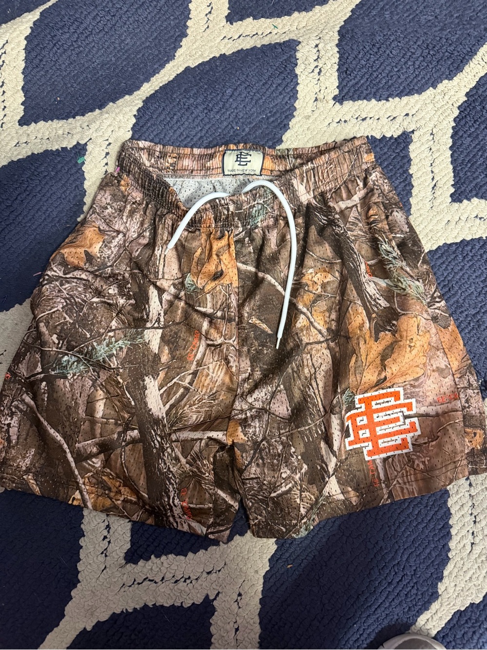 Eric Emanuel Camo Orange Shorts